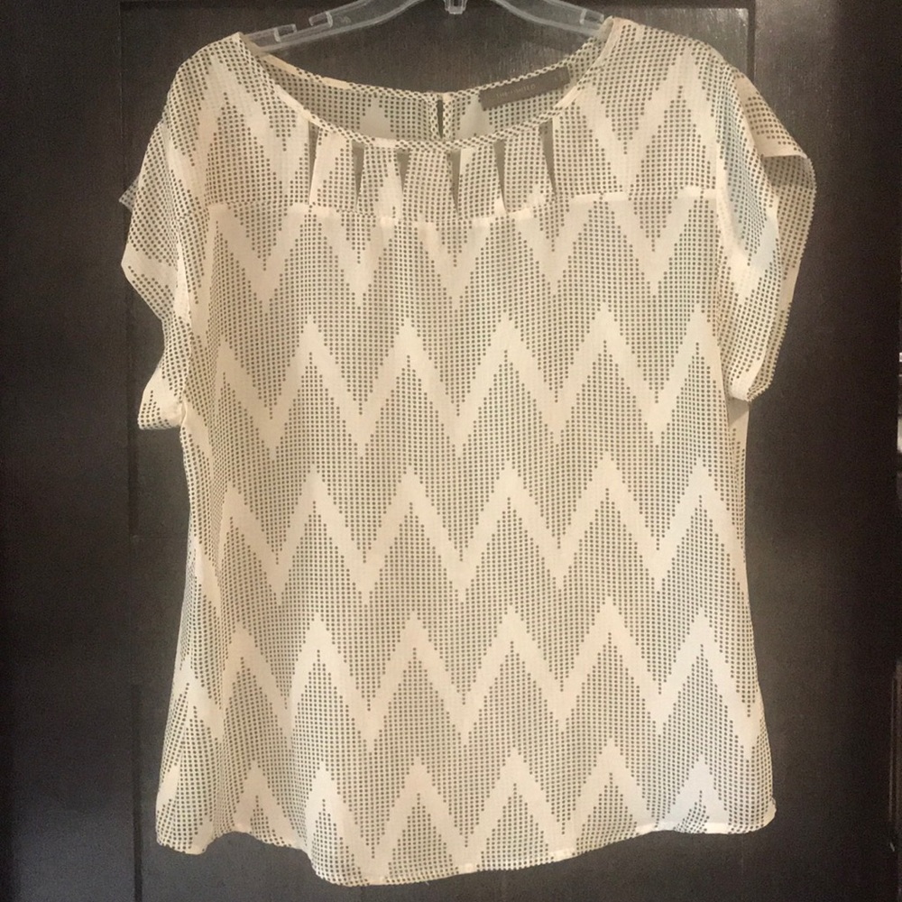 Chevron chiffon top